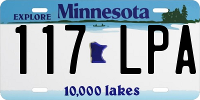 MN license plate 117LPA