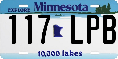 MN license plate 117LPB