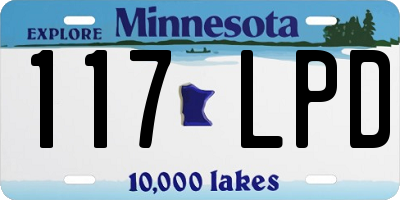 MN license plate 117LPD