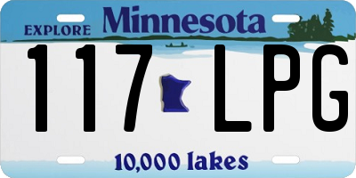 MN license plate 117LPG