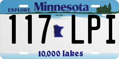 MN license plate 117LPI