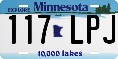 MN license plate 117LPJ