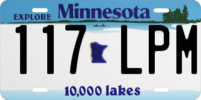 MN license plate 117LPM