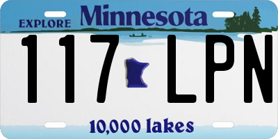 MN license plate 117LPN