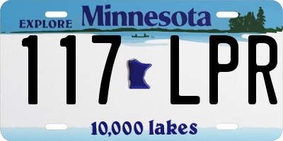 MN license plate 117LPR