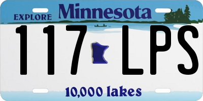 MN license plate 117LPS