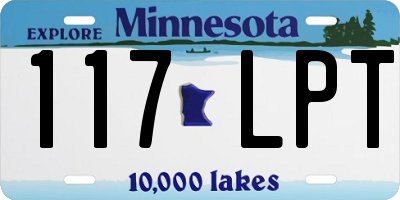 MN license plate 117LPT