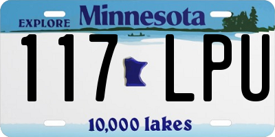 MN license plate 117LPU