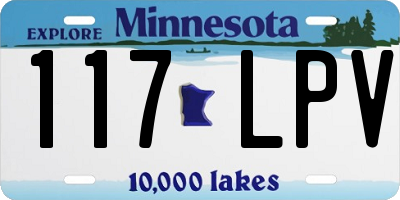 MN license plate 117LPV