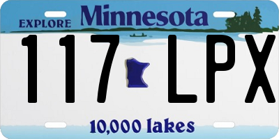 MN license plate 117LPX