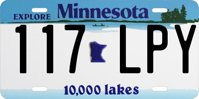 MN license plate 117LPY
