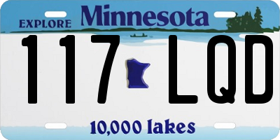 MN license plate 117LQD