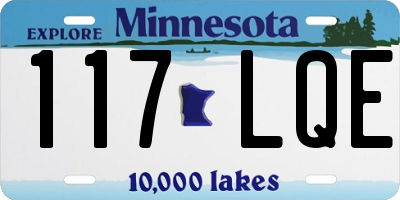 MN license plate 117LQE