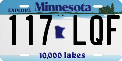 MN license plate 117LQF
