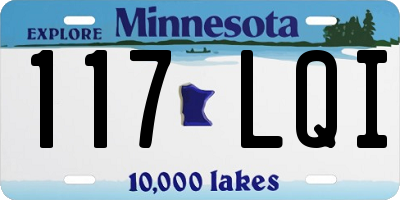 MN license plate 117LQI