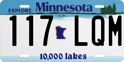 MN license plate 117LQM