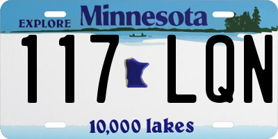 MN license plate 117LQN