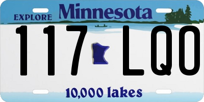 MN license plate 117LQO