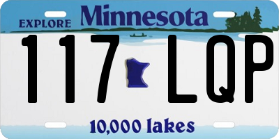 MN license plate 117LQP