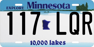 MN license plate 117LQR