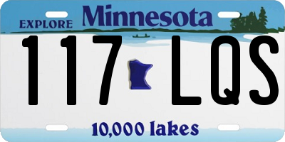MN license plate 117LQS