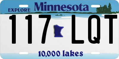 MN license plate 117LQT