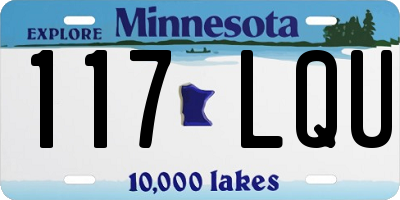 MN license plate 117LQU