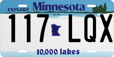 MN license plate 117LQX