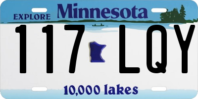 MN license plate 117LQY