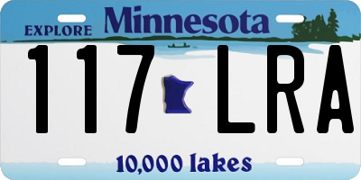 MN license plate 117LRA