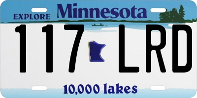 MN license plate 117LRD
