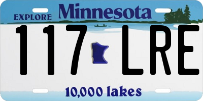 MN license plate 117LRE