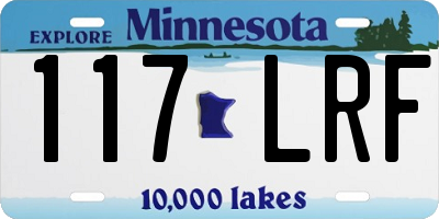 MN license plate 117LRF