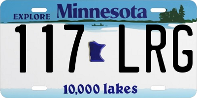 MN license plate 117LRG
