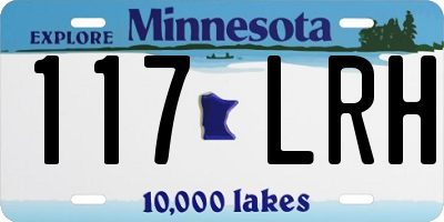 MN license plate 117LRH