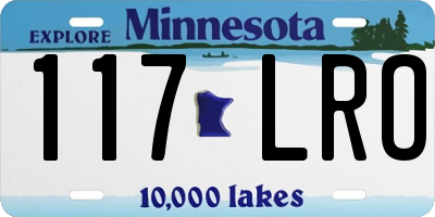 MN license plate 117LRO