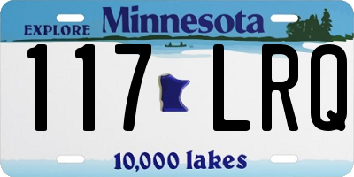 MN license plate 117LRQ
