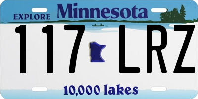 MN license plate 117LRZ