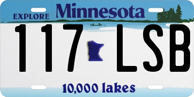 MN license plate 117LSB