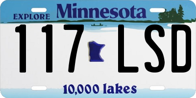 MN license plate 117LSD