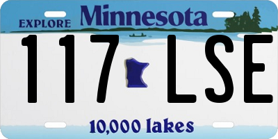 MN license plate 117LSE