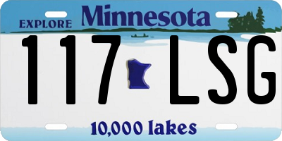 MN license plate 117LSG