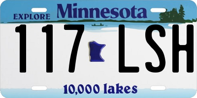 MN license plate 117LSH