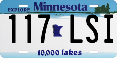MN license plate 117LSI
