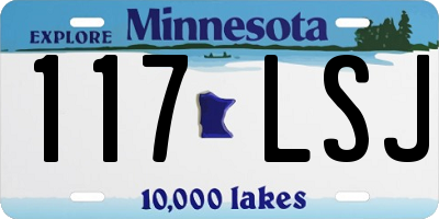 MN license plate 117LSJ