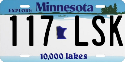 MN license plate 117LSK