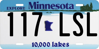 MN license plate 117LSL