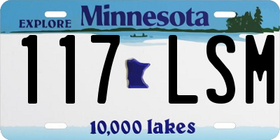 MN license plate 117LSM
