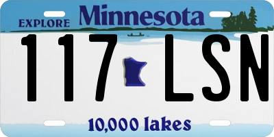 MN license plate 117LSN