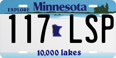 MN license plate 117LSP